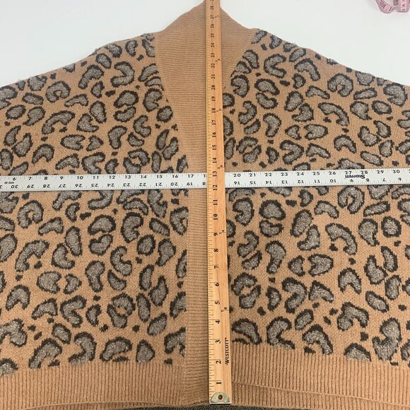 Akemi + Kin Hadley Knit Kimono Womens One Size Camel Open Front Ribbed Sleeves - Picture 6 of 14